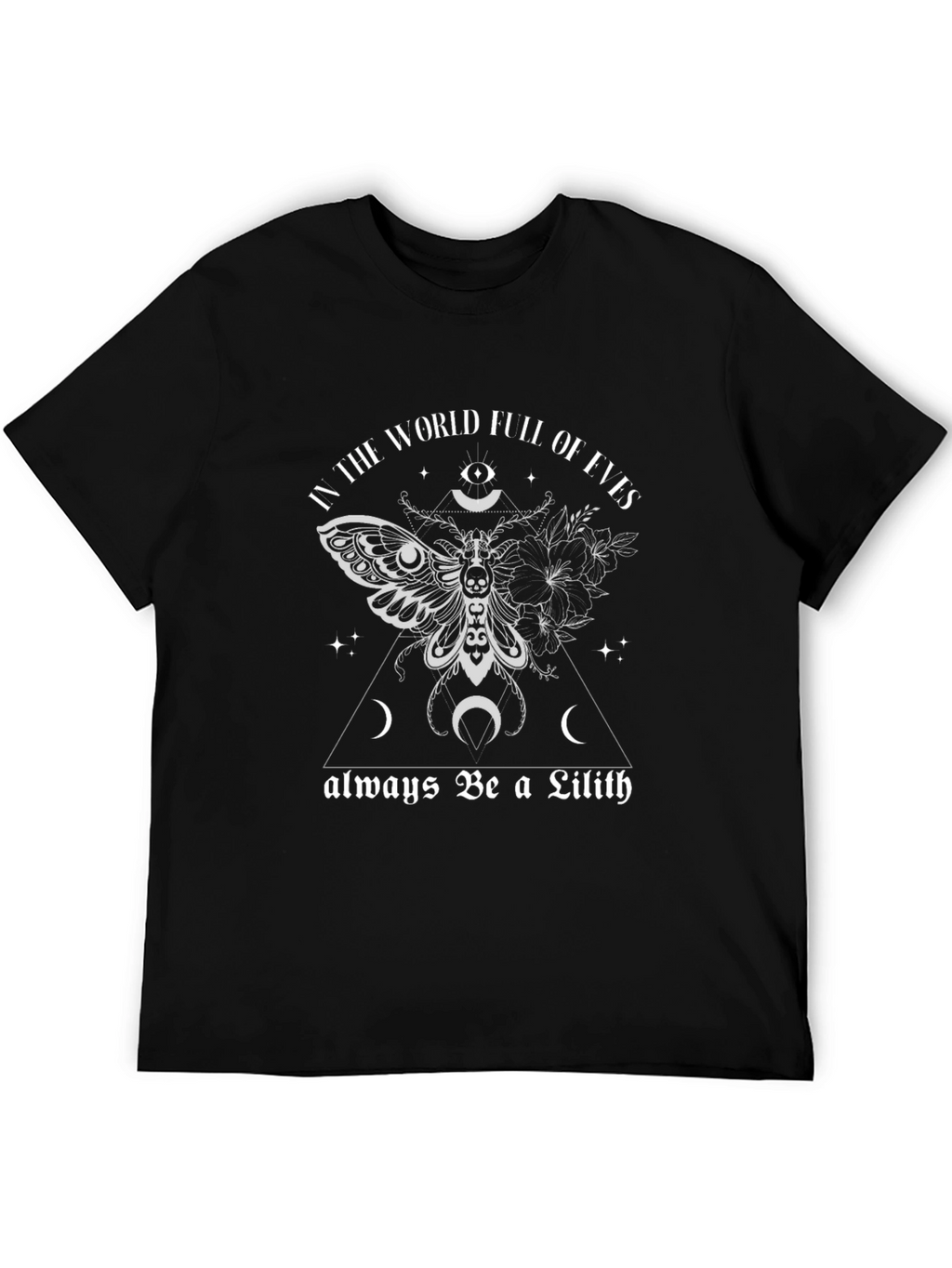 Lilith Moth Graphic Tee - Gothic Witch Style