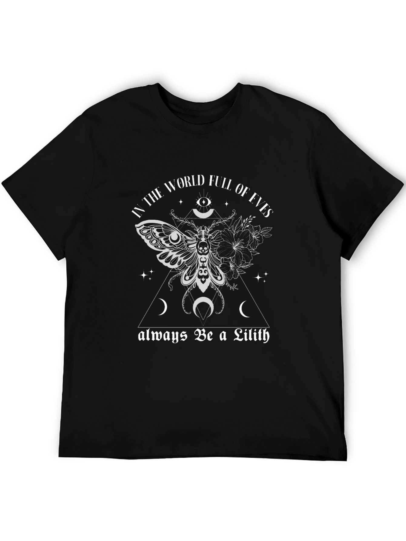 Lilith Moth Graphic Tee - Gothic Witch Style