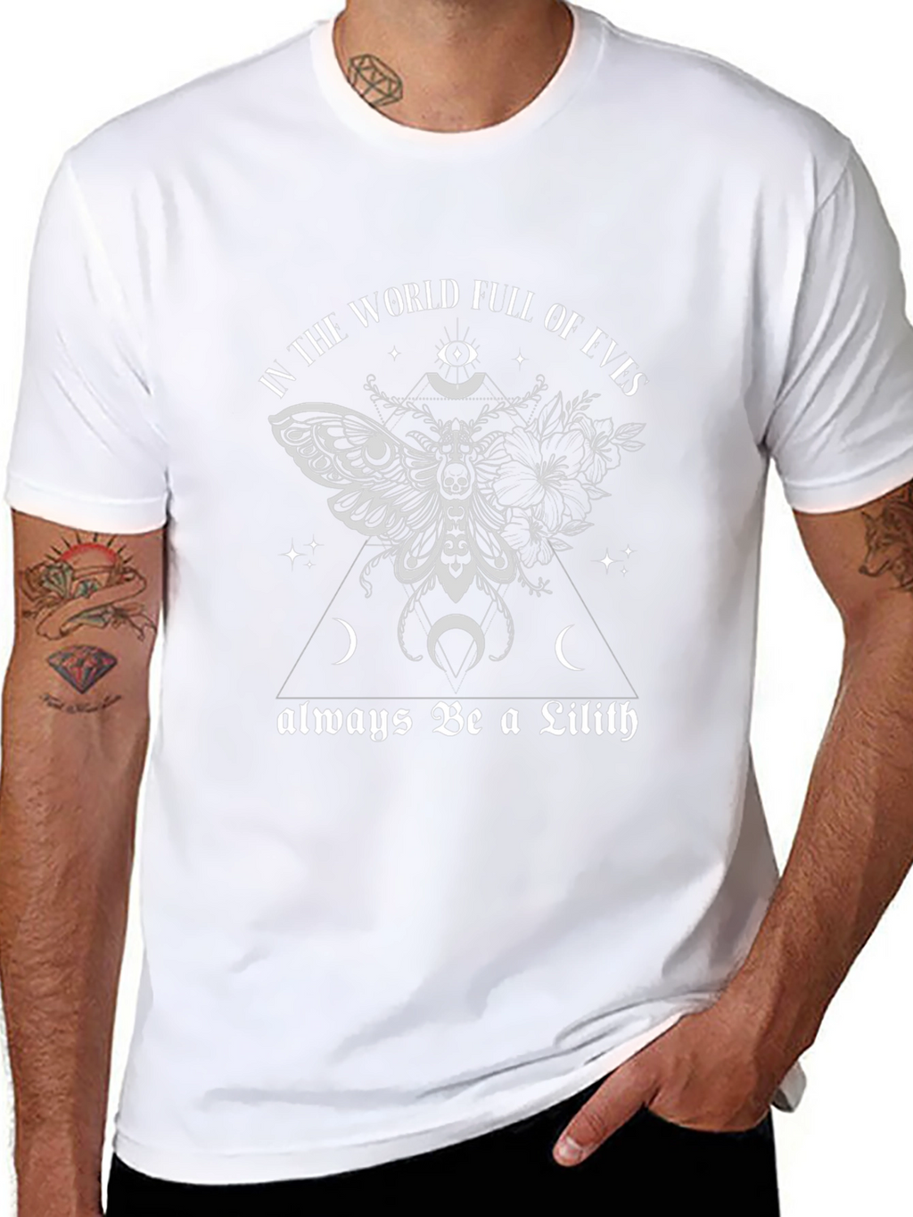 Lilith Moth Graphic Tee - Gothic Witch Style