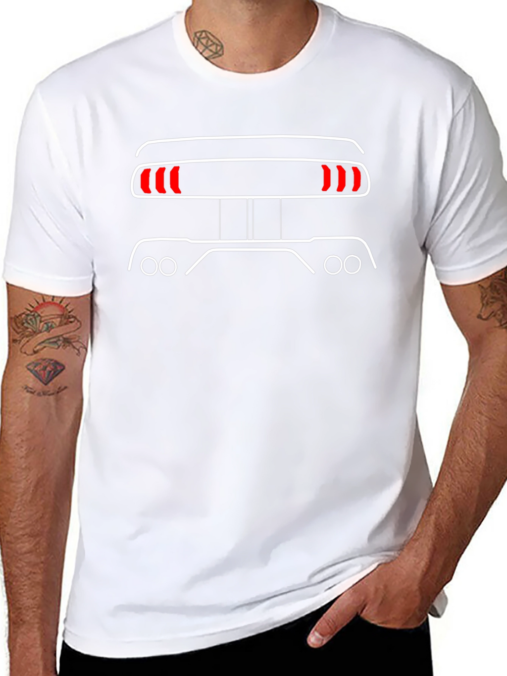 Muscle Car Tail Light T-Shirt - Automotive Fan Apparel