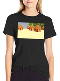 Island Huts Graphic Black Tee