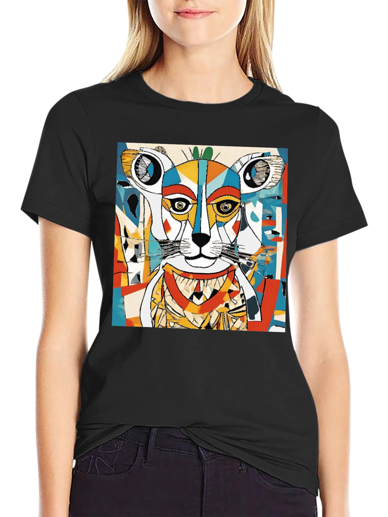 Abstract Animal Art Tee - Unique Graphic Design