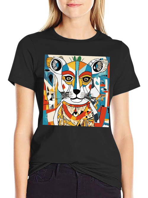 Abstract Animal Art Tee - Unique Graphic Design