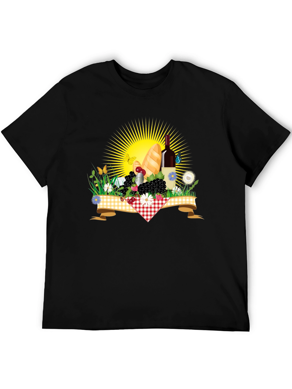 Picnic T-Shirt - Wine Bread and Sunshine!