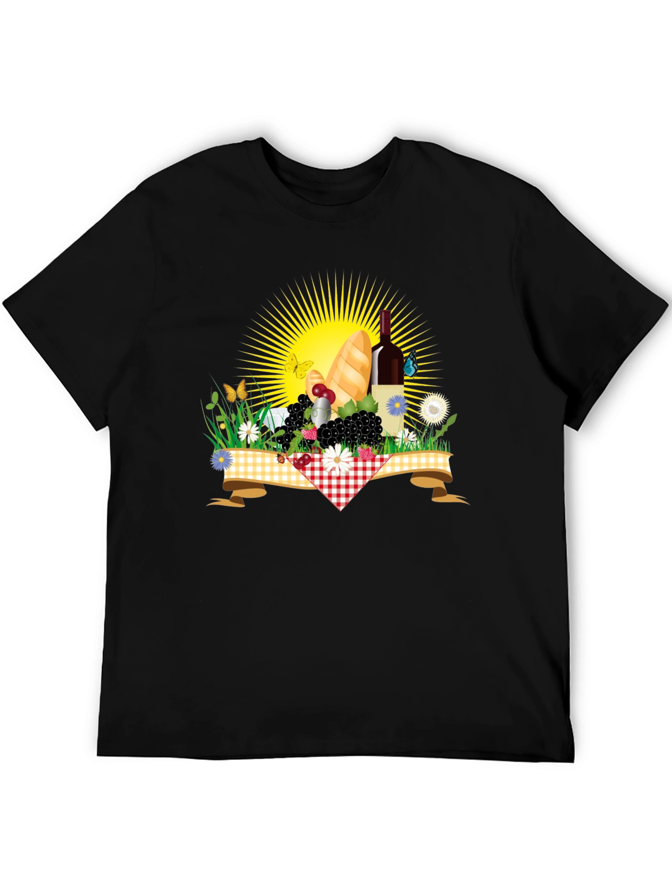 Picnic T-Shirt - Wine Bread and Sunshine!