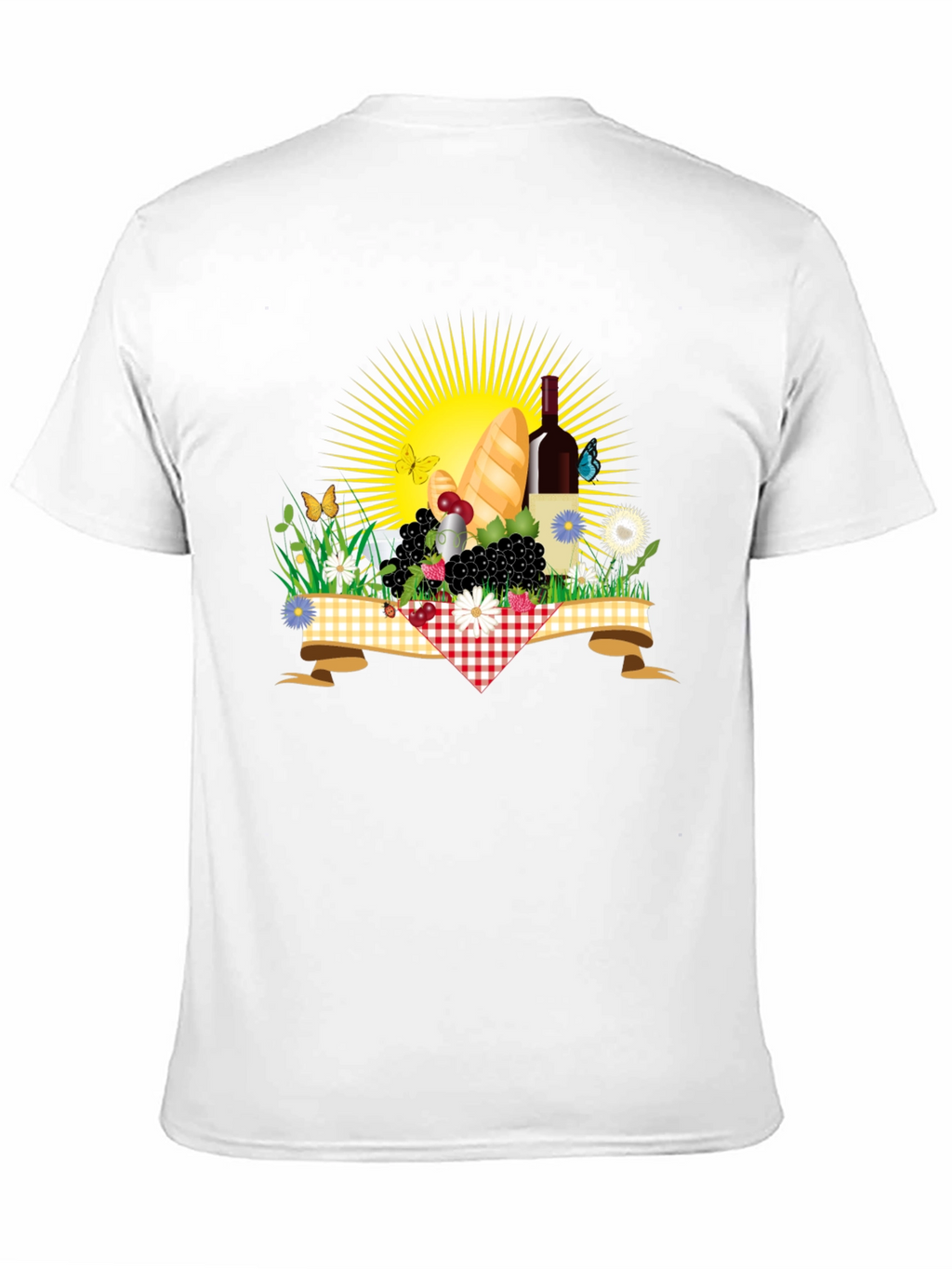 Picnic T-Shirt - Wine Bread and Sunshine!