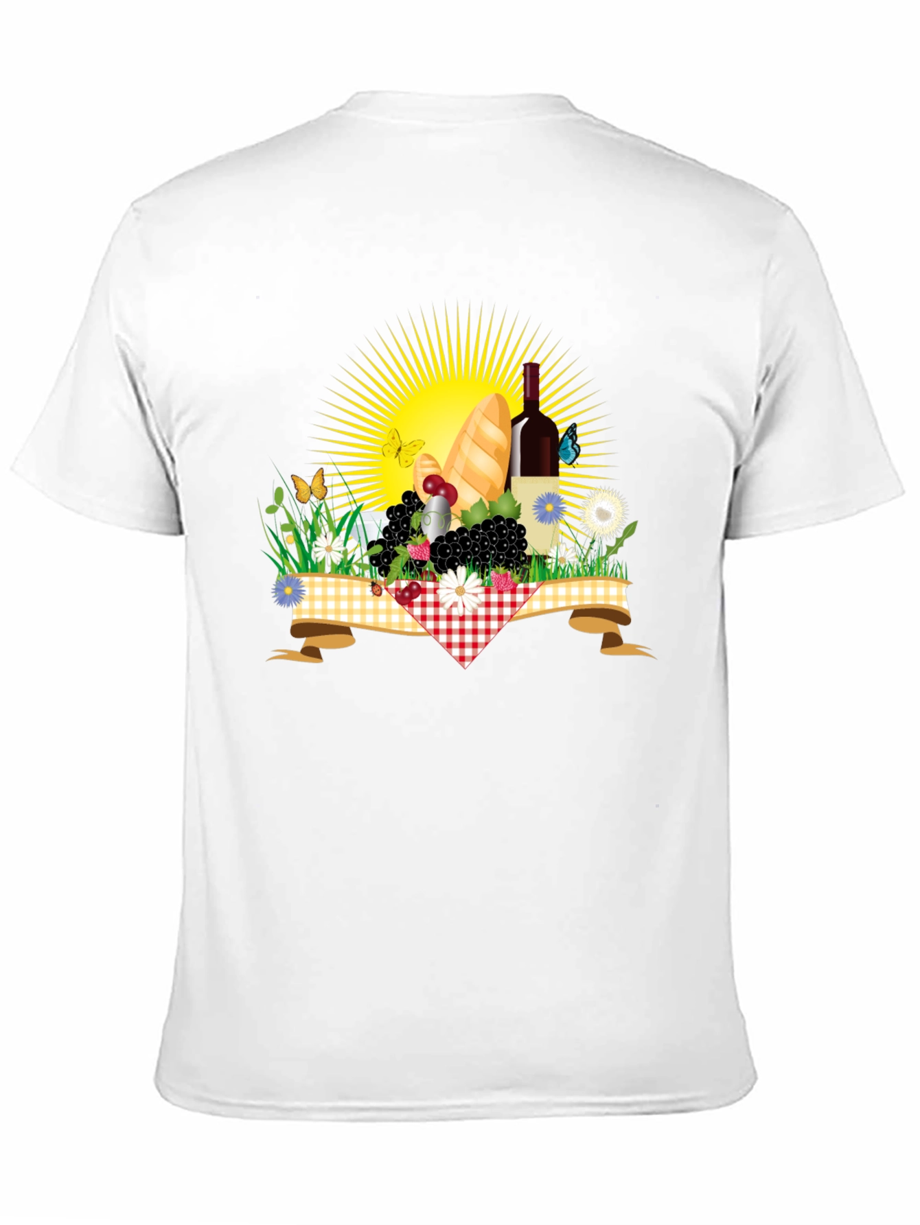 Picnic T-Shirt - Wine Bread and Sunshine!
