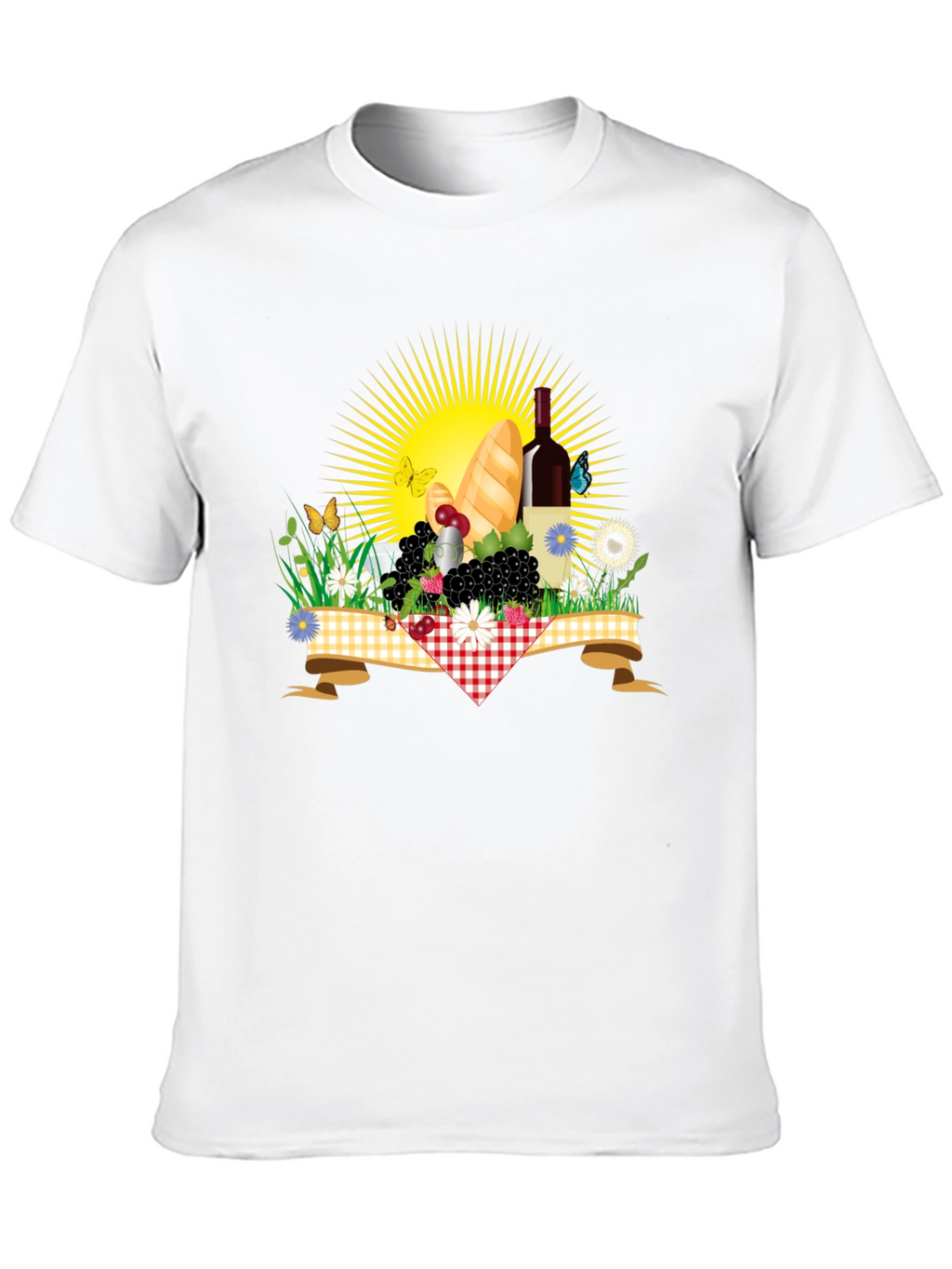 Picnic T-Shirt - Wine Bread and Sunshine!