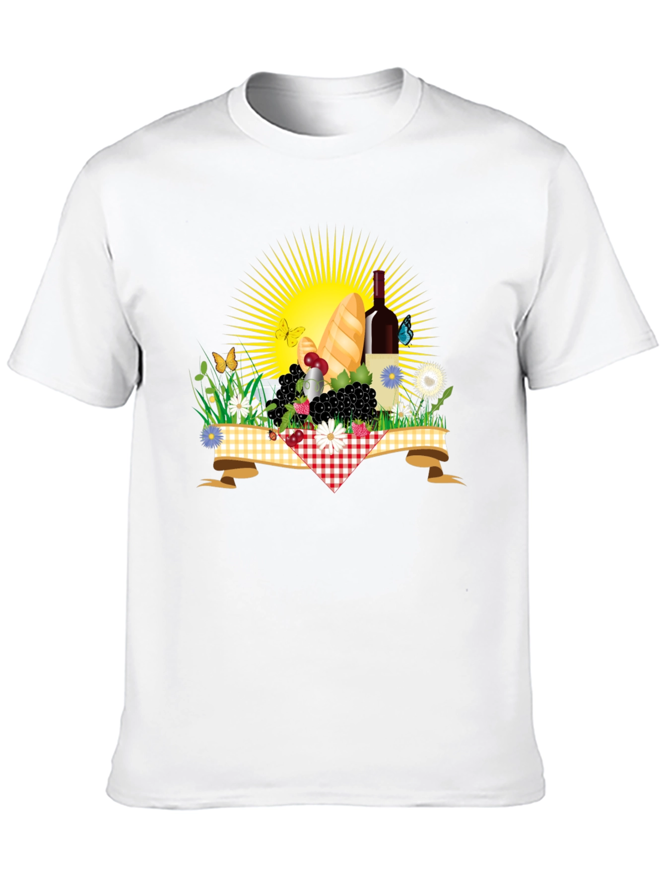 Picnic T-Shirt - Wine Bread and Sunshine!