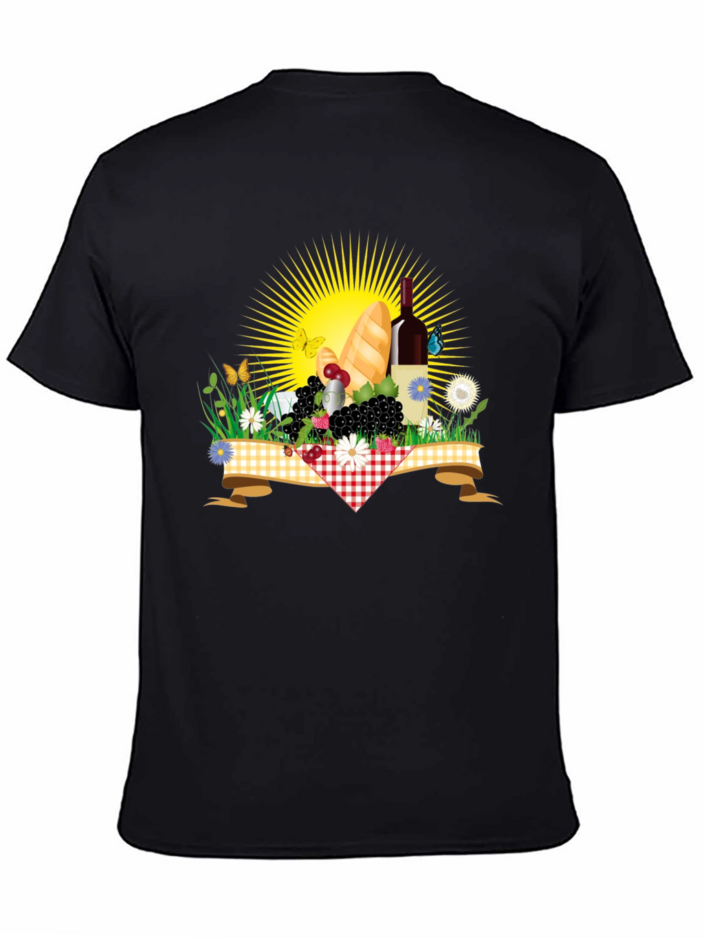 Picnic T-Shirt - Wine Bread and Sunshine!