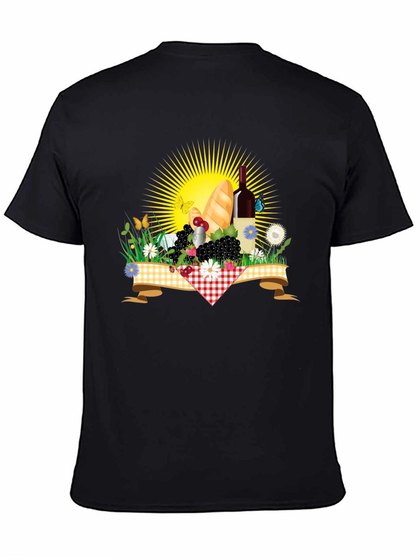 Picnic T-Shirt - Wine Bread and Sunshine!
