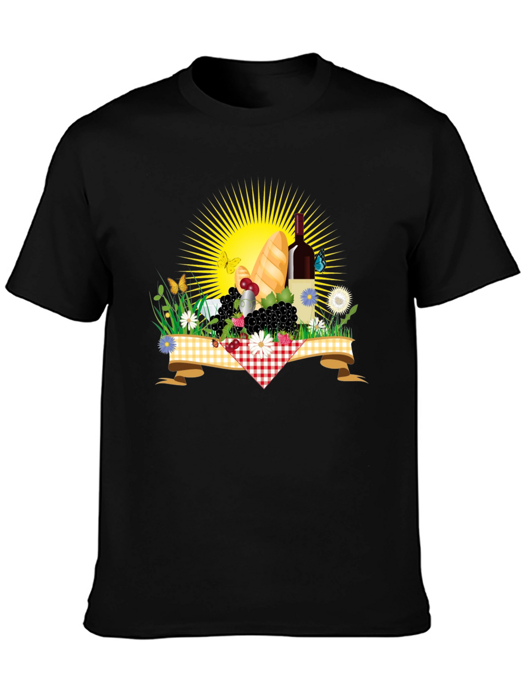 Picnic T-Shirt - Wine Bread and Sunshine!