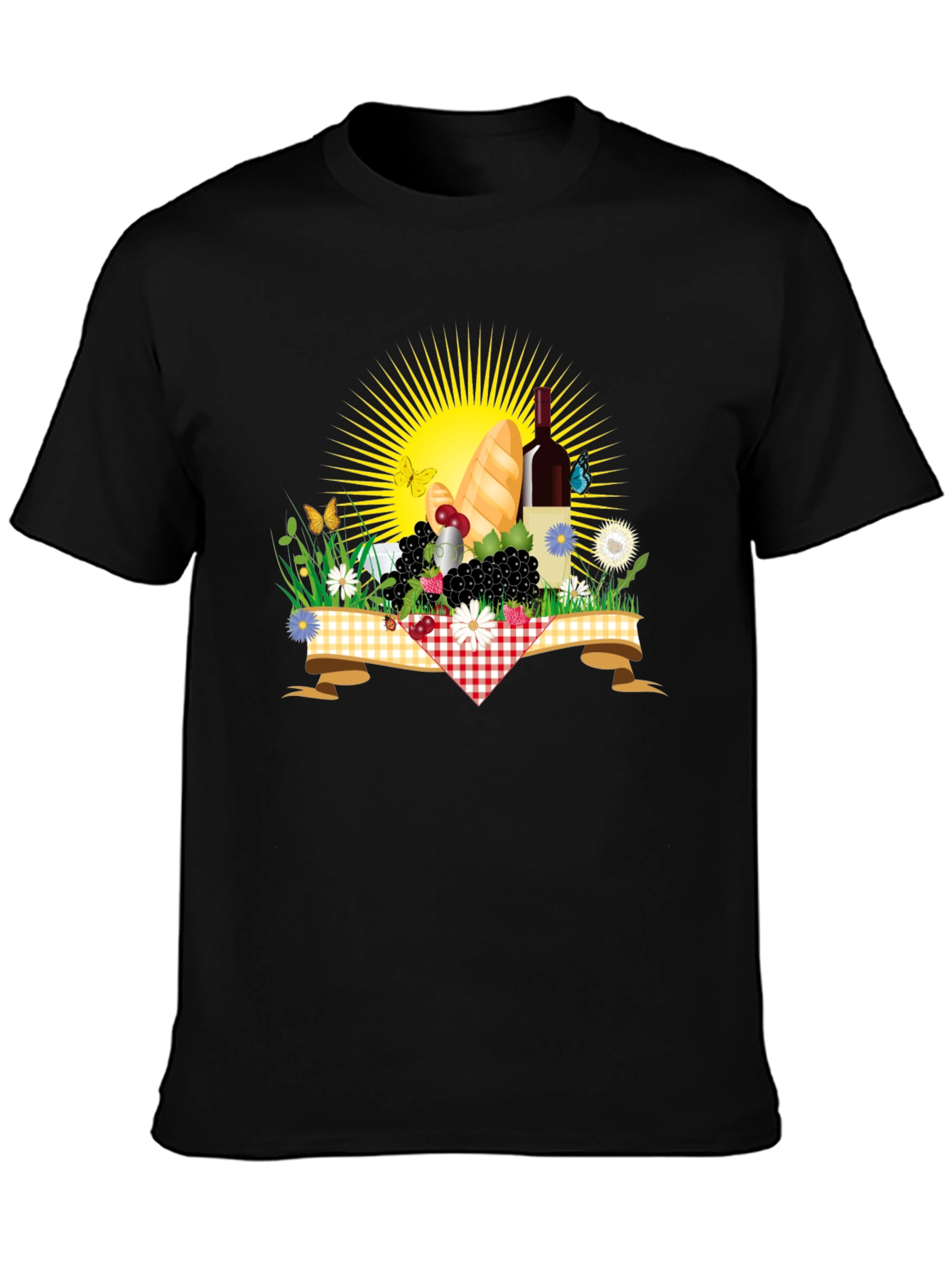 Picnic T-Shirt - Wine Bread and Sunshine!
