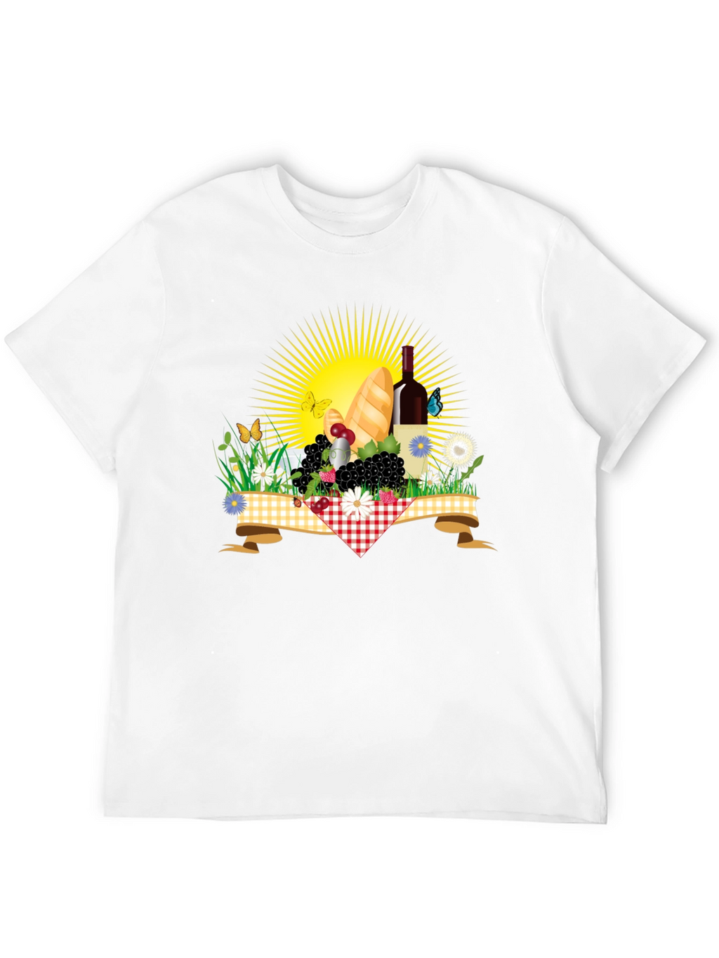 Picnic T-Shirt - Wine Bread and Sunshine!