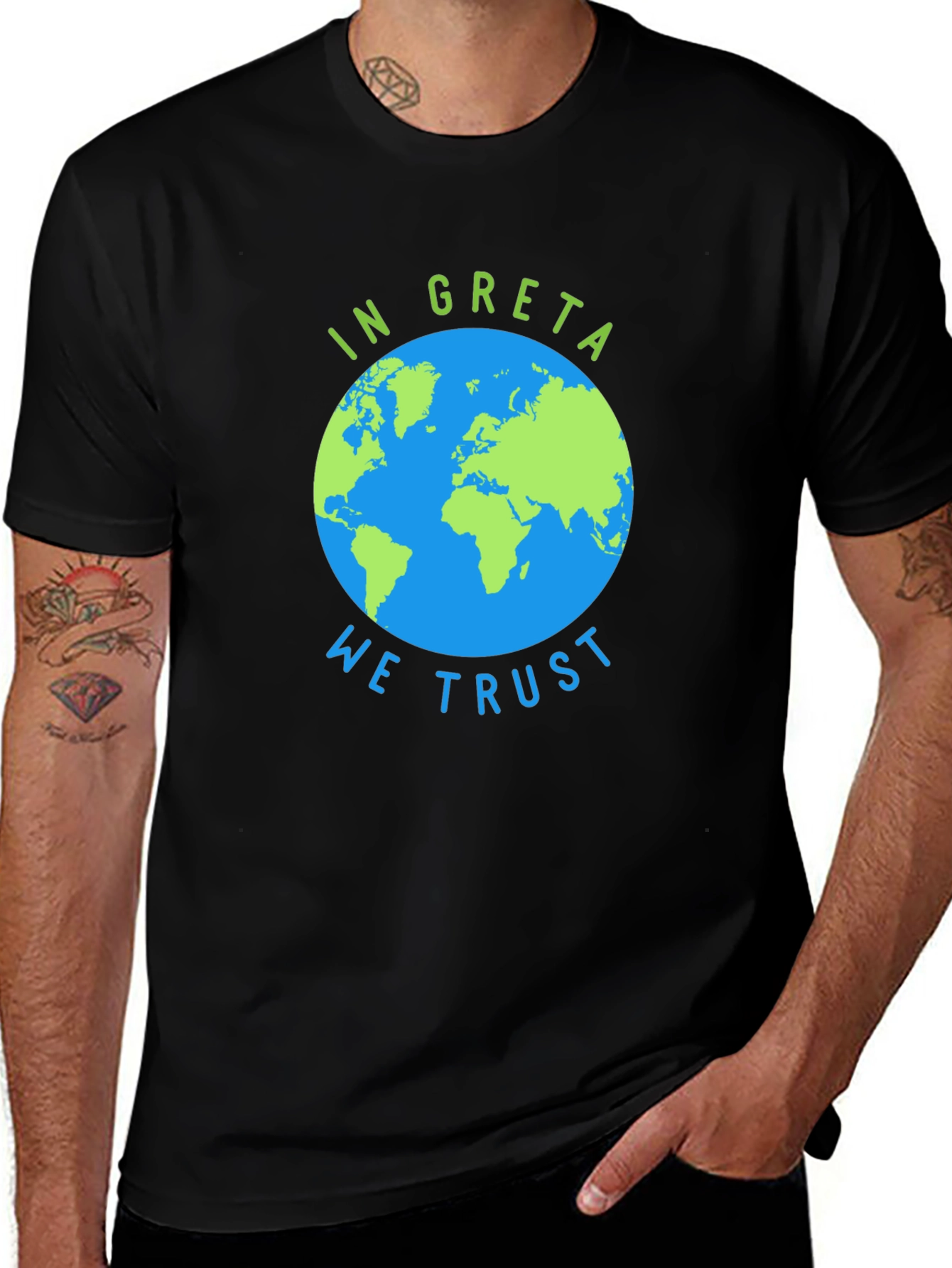 In Greta We Trust Graphic T-Shirt - Earth Design