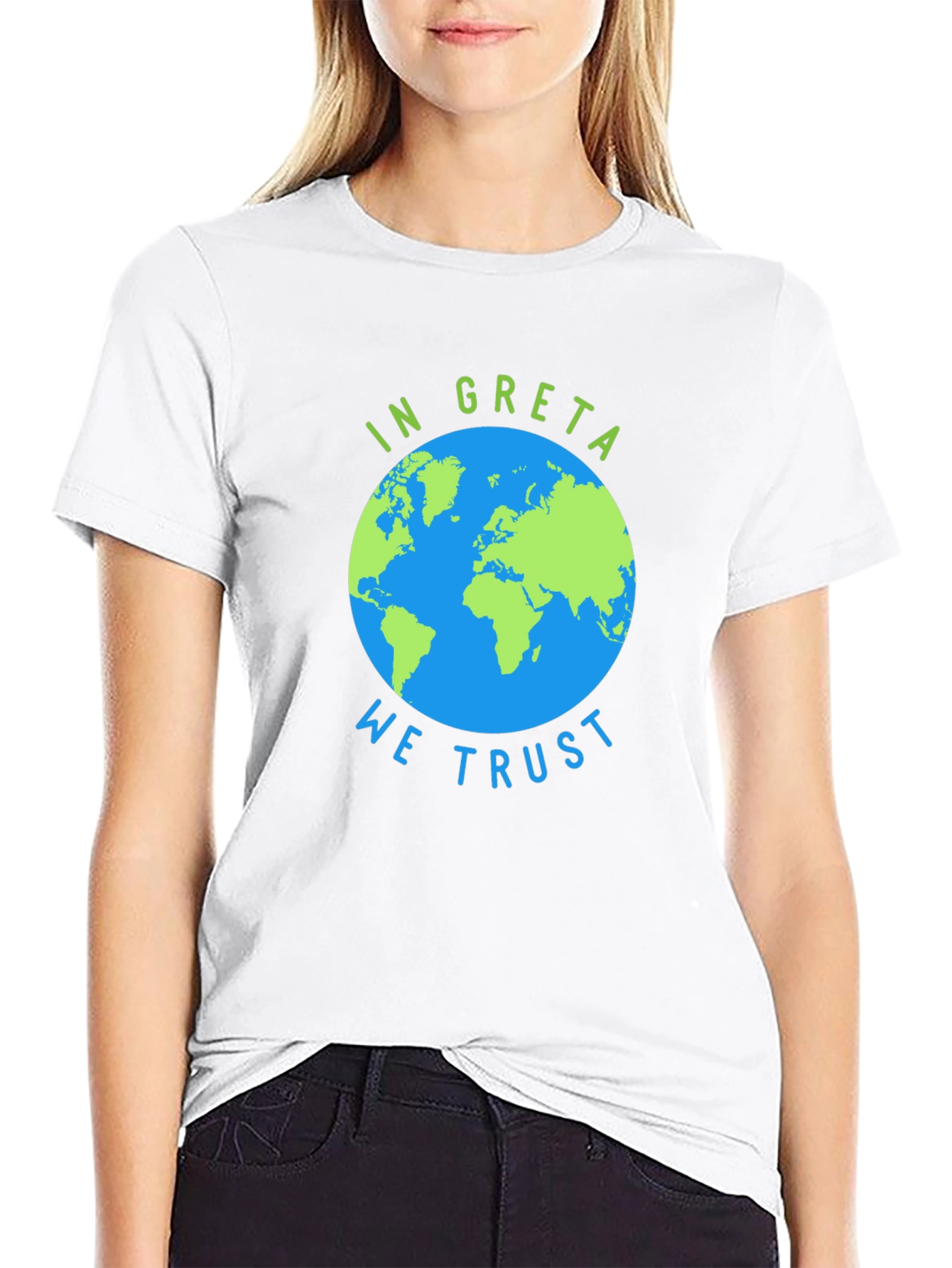 In Greta We Trust Graphic T-Shirt - Earth Design