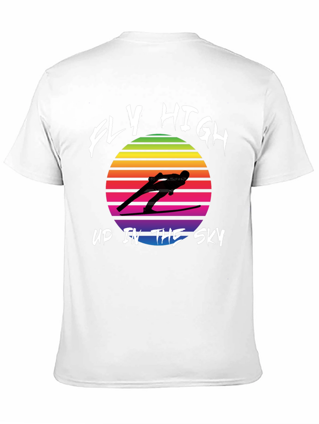 Retro Ski Jumper T-Shirt - Fly High Design