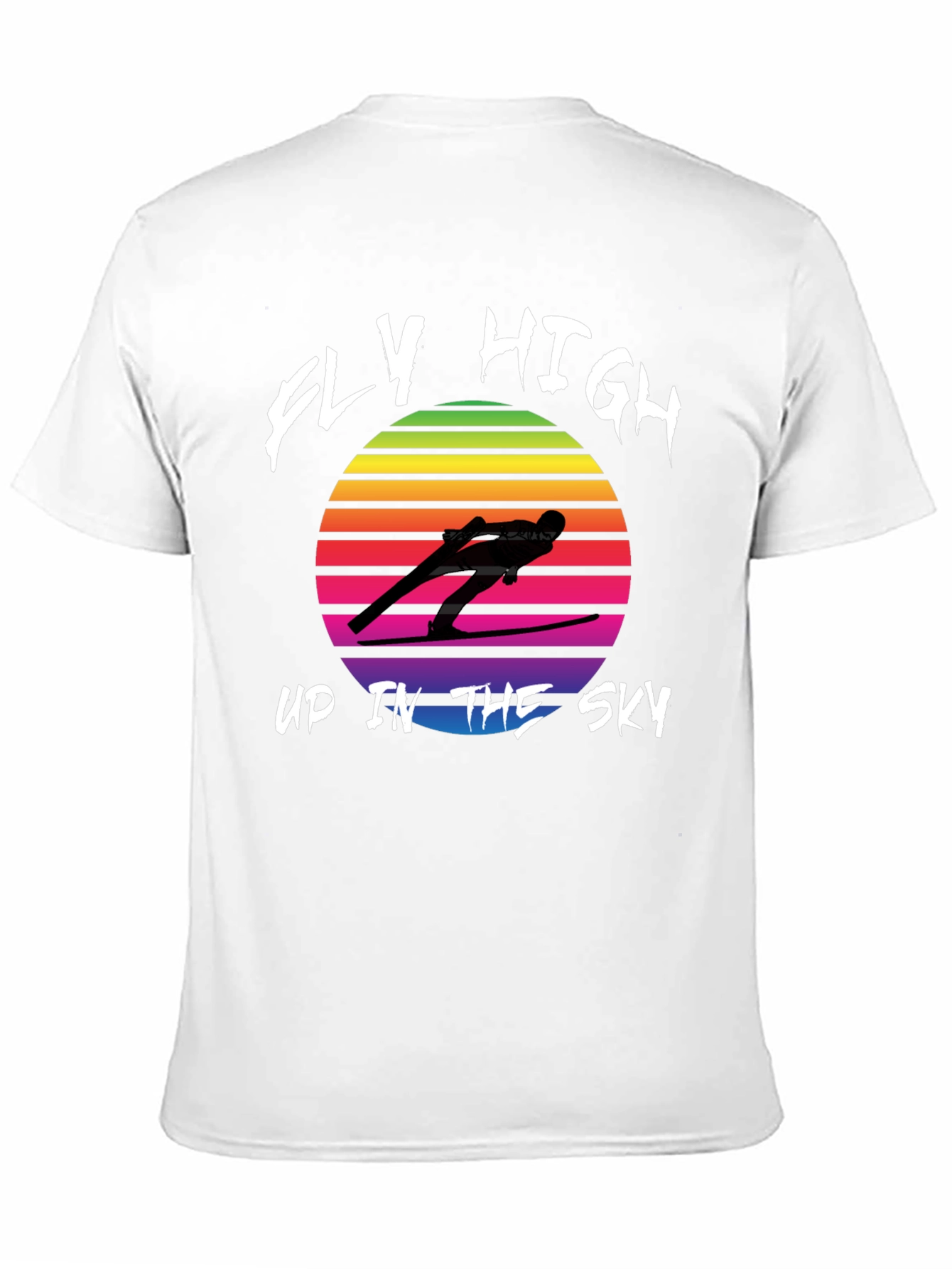 Retro Ski Jumper T-Shirt - Fly High Design