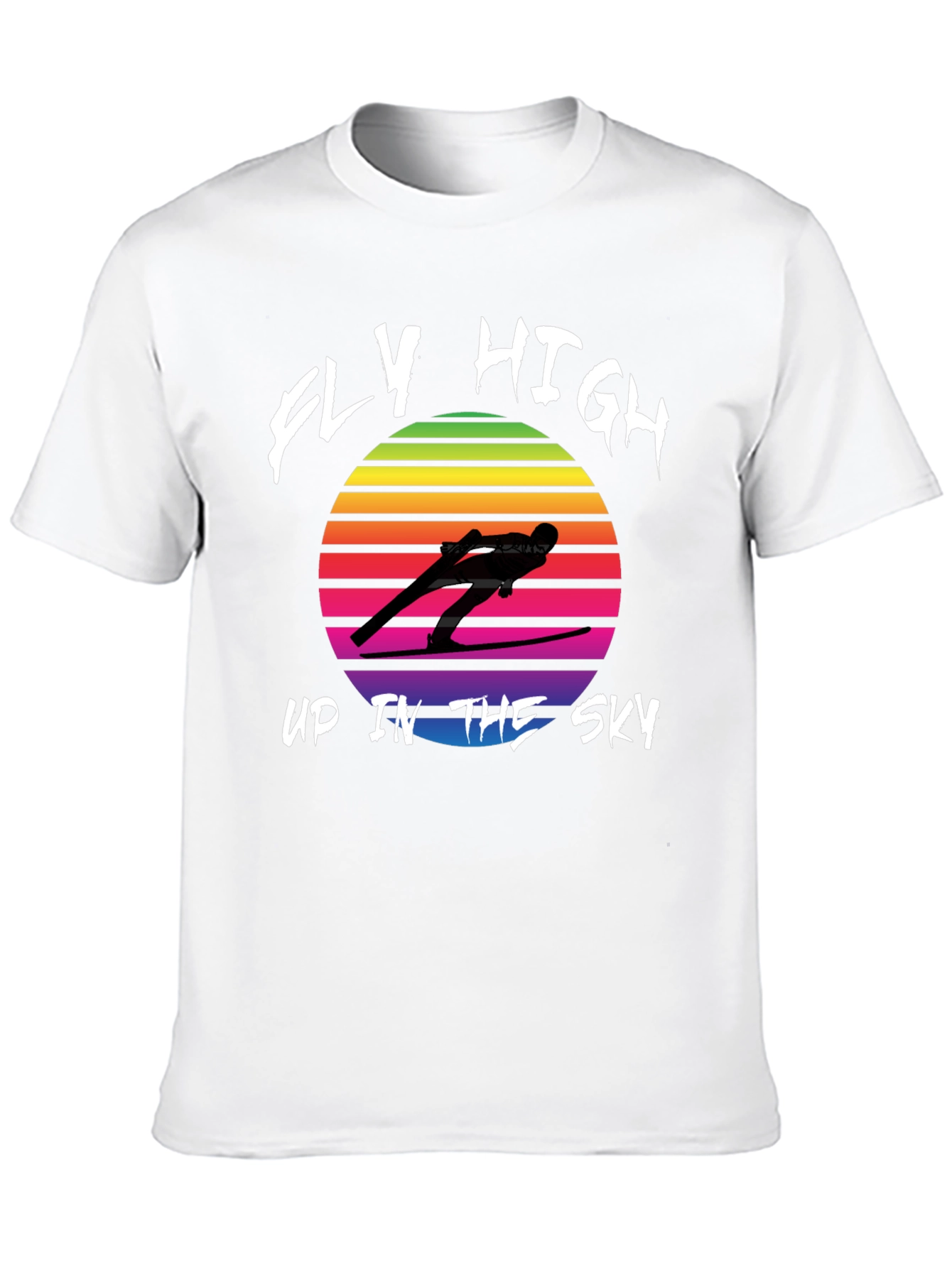 Retro Ski Jumper T-Shirt - Fly High Design