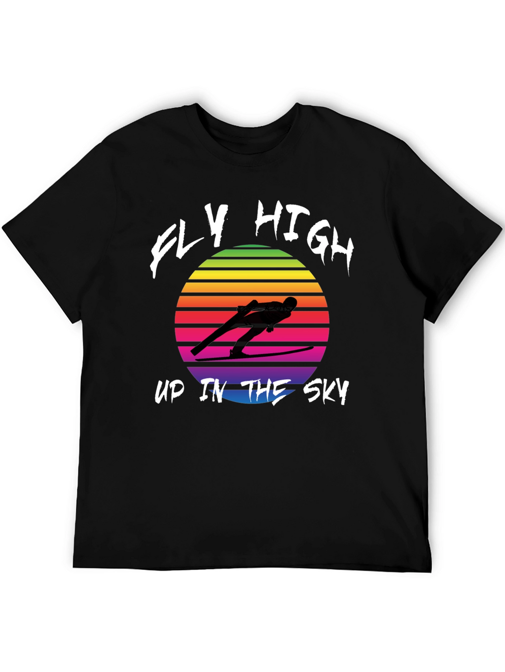 Retro Ski Jumper T-Shirt - Fly High Design