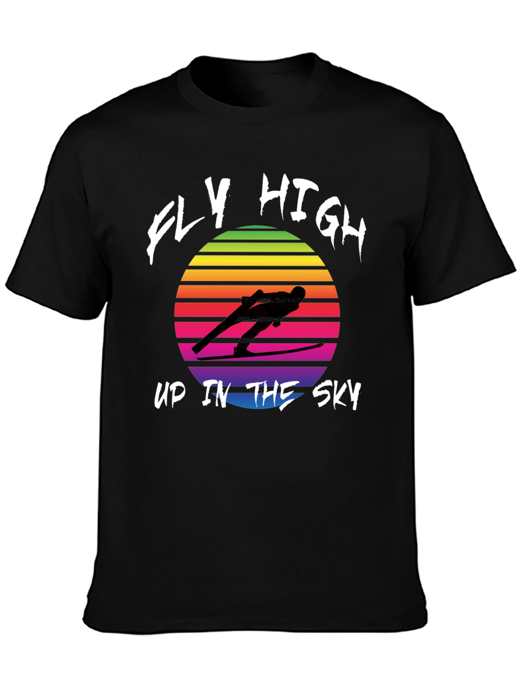 Retro Ski Jumper T-Shirt - Fly High Design