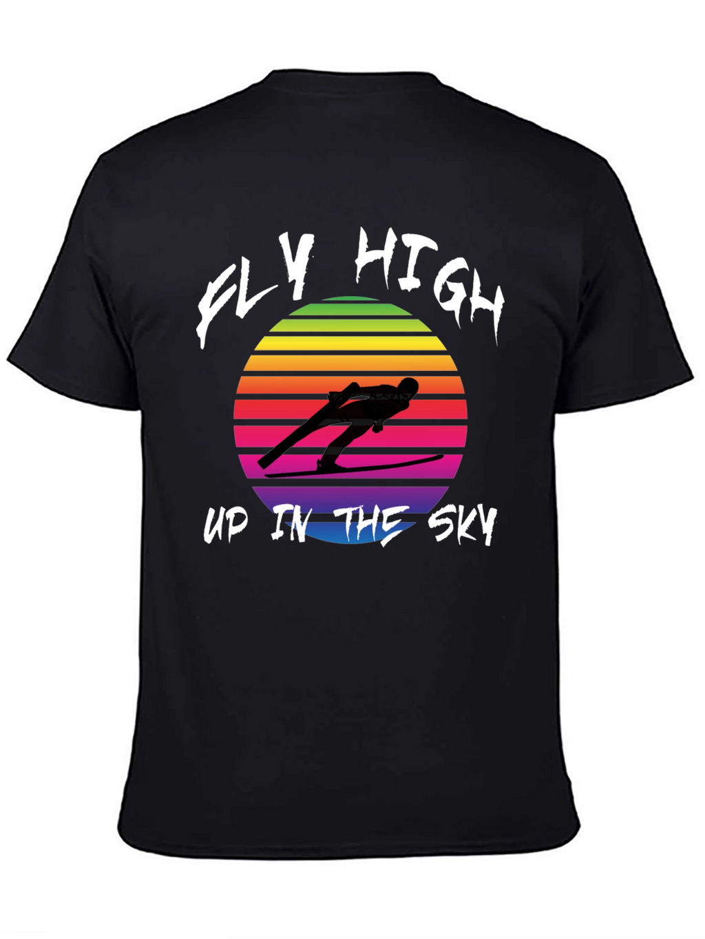 Retro Ski Jumper T-Shirt - Fly High Design