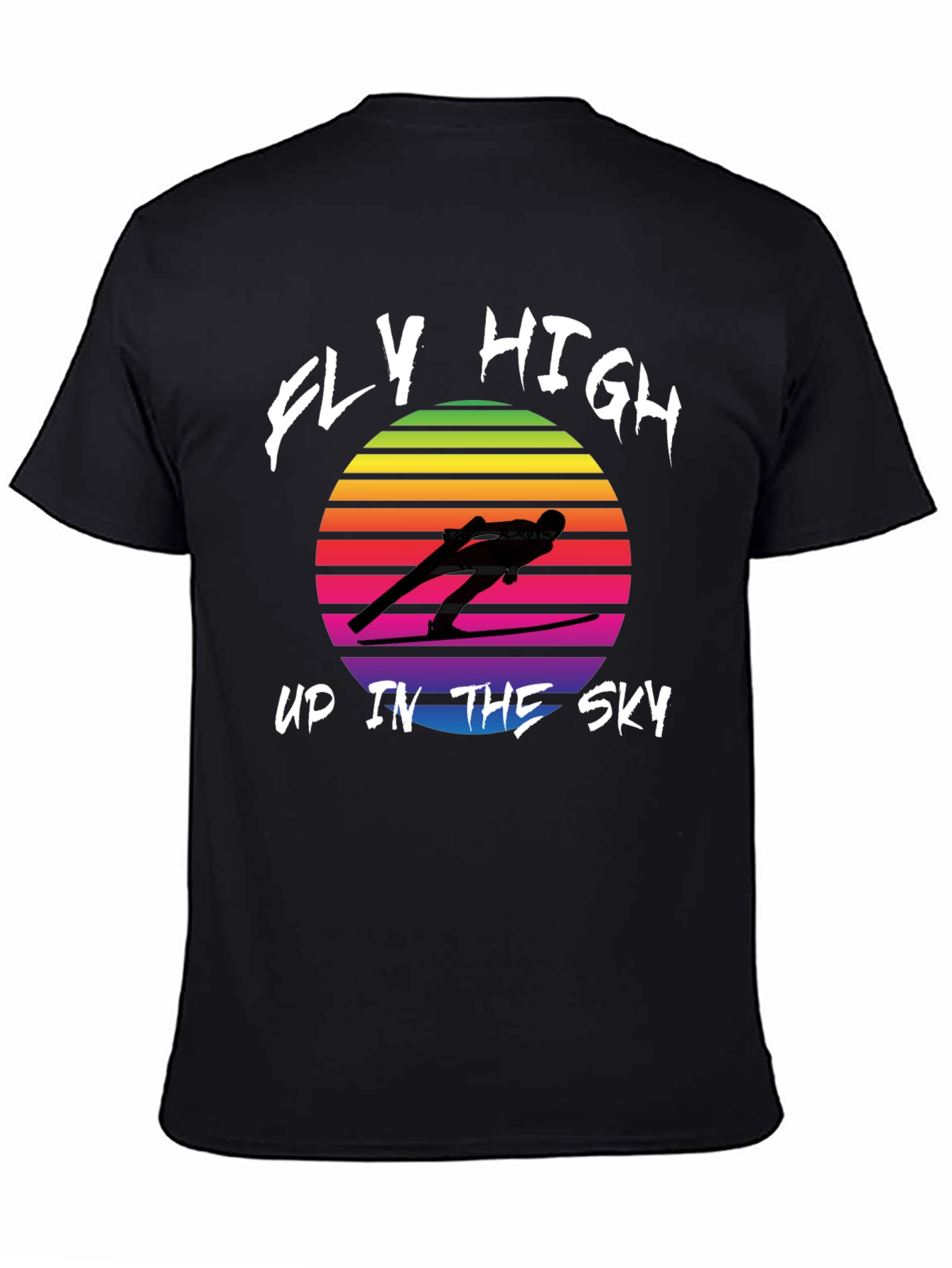 Retro Ski Jumper T-Shirt - Fly High Design