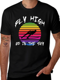 Retro Ski Jumper T-Shirt - Fly High Design