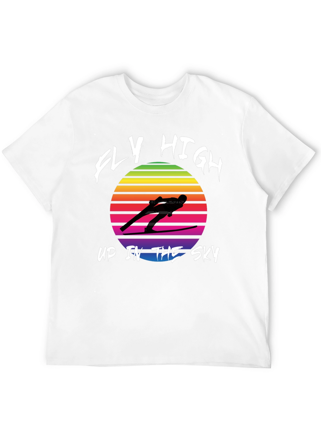 Retro Ski Jumper T-Shirt - Fly High Design
