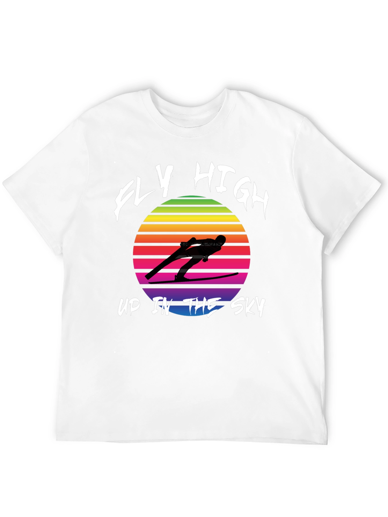 Retro Ski Jumper T-Shirt - Fly High Design