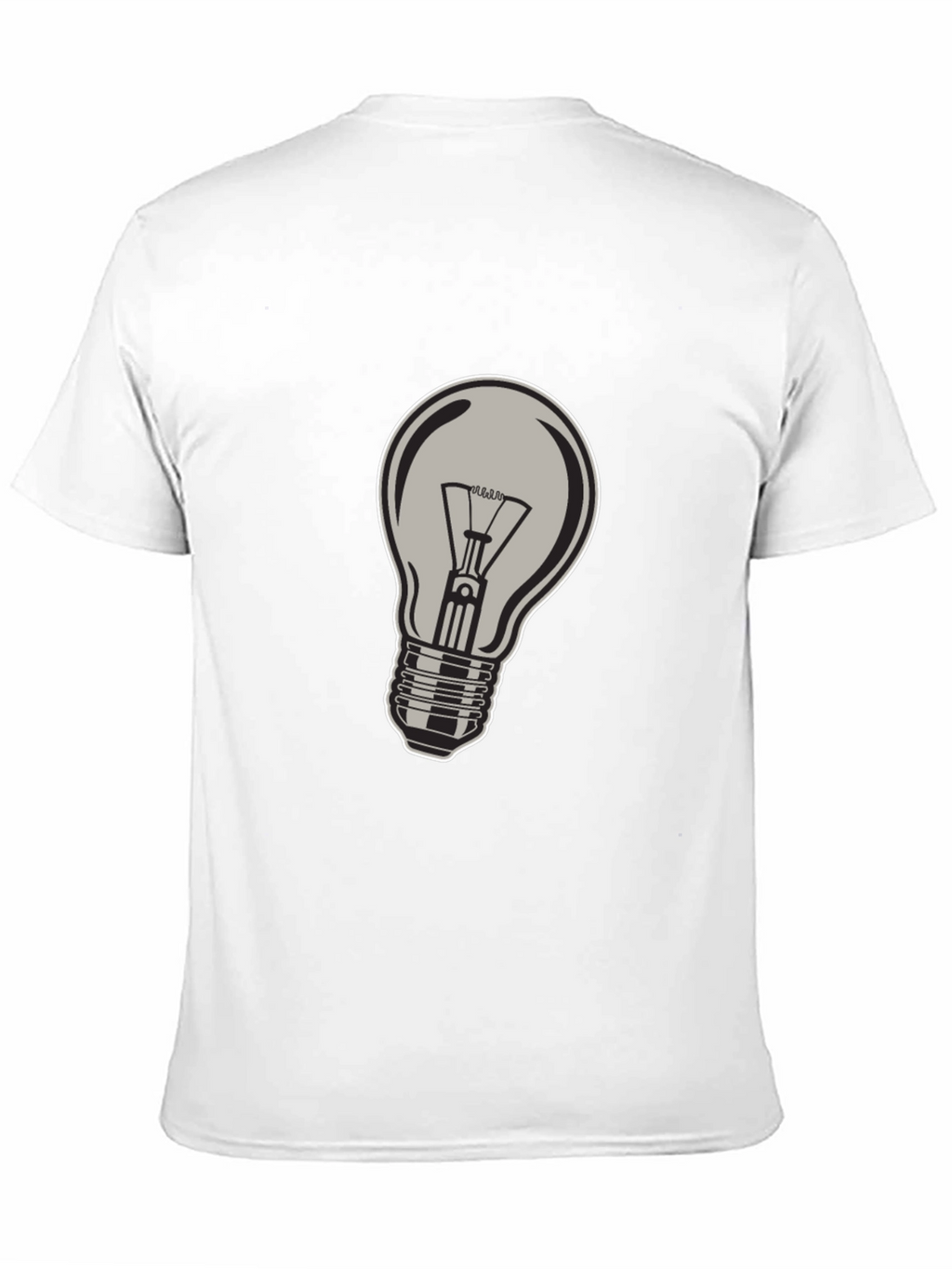 Black T-Shirt with Lightbulb Design