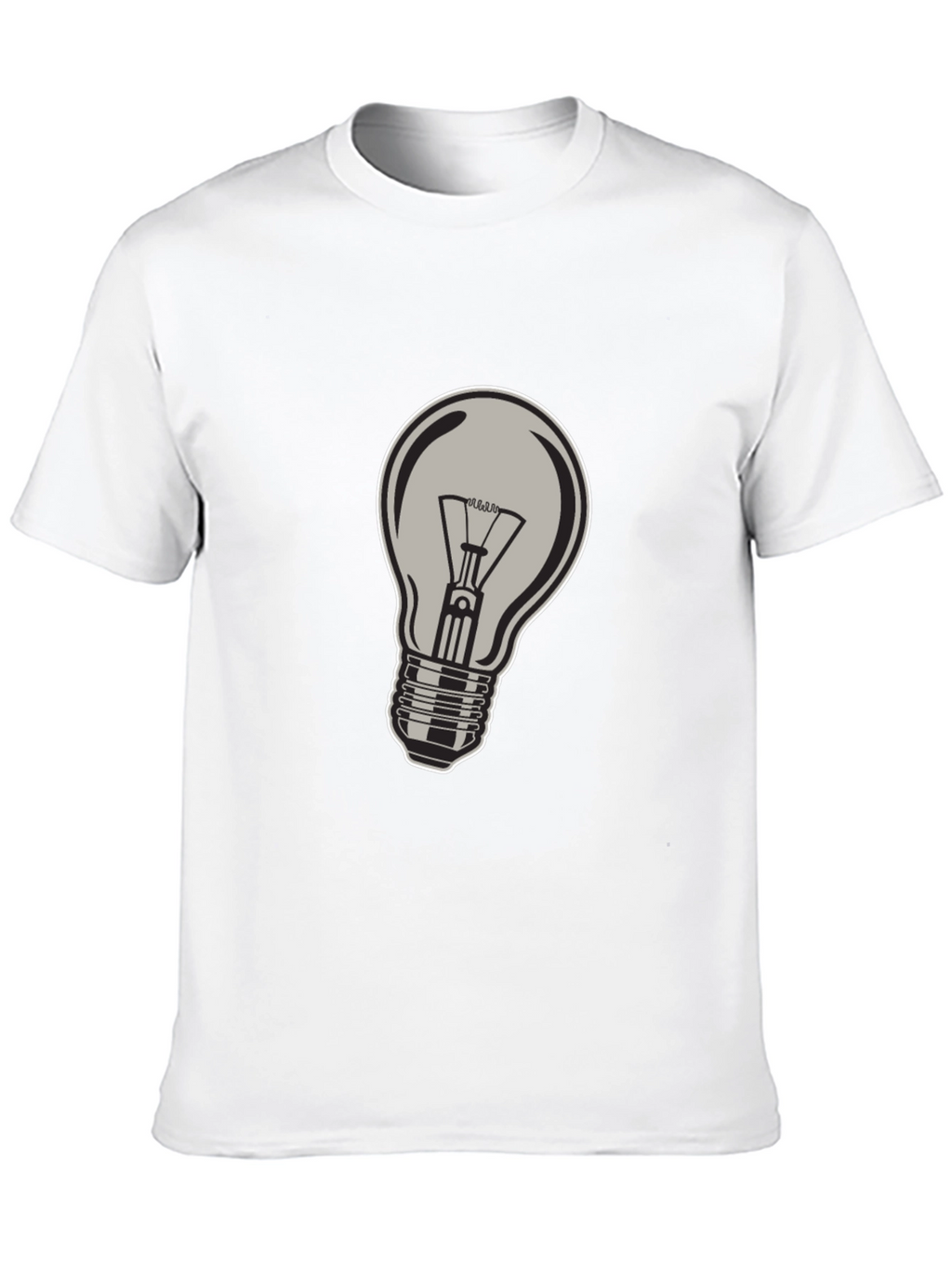 Black T-Shirt with Lightbulb Design