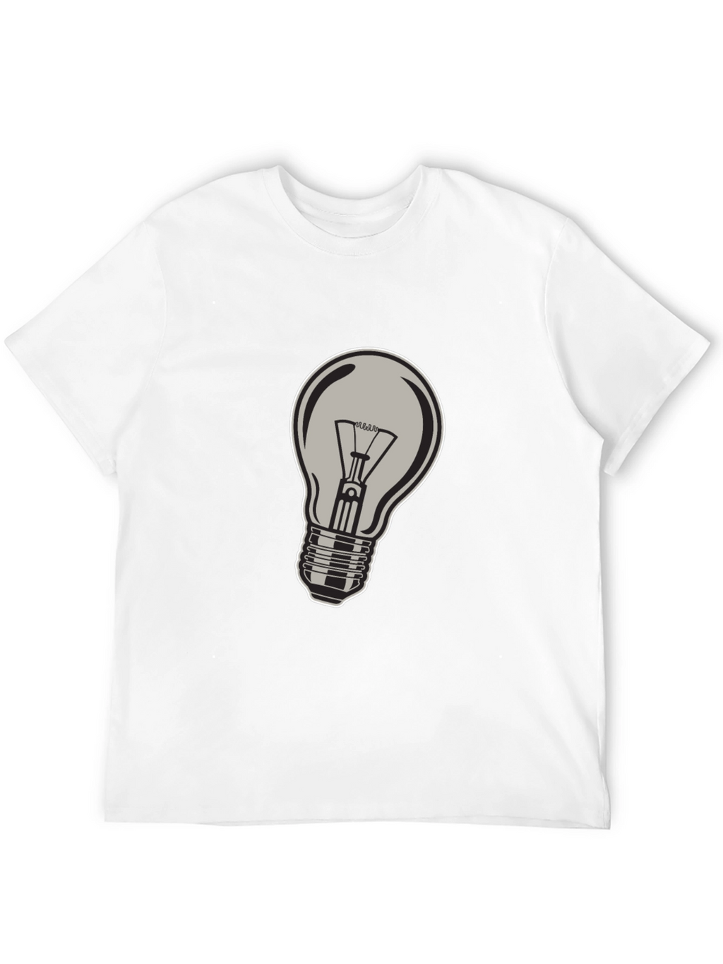Black T-Shirt with Lightbulb Design