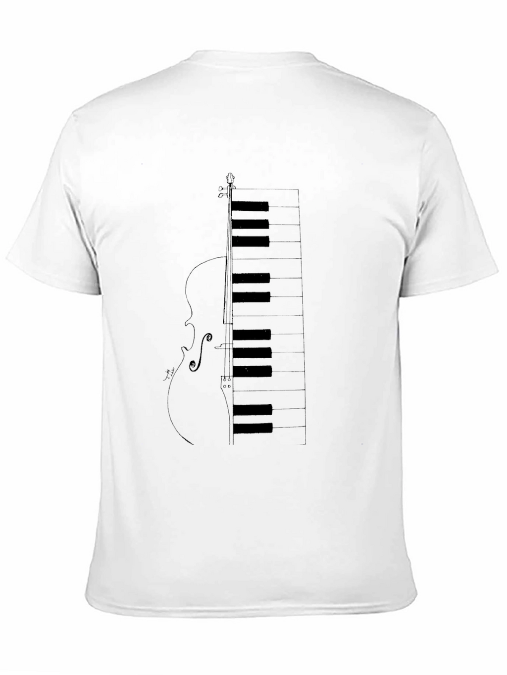 Piano Keys Violin Graphic T-Shirt