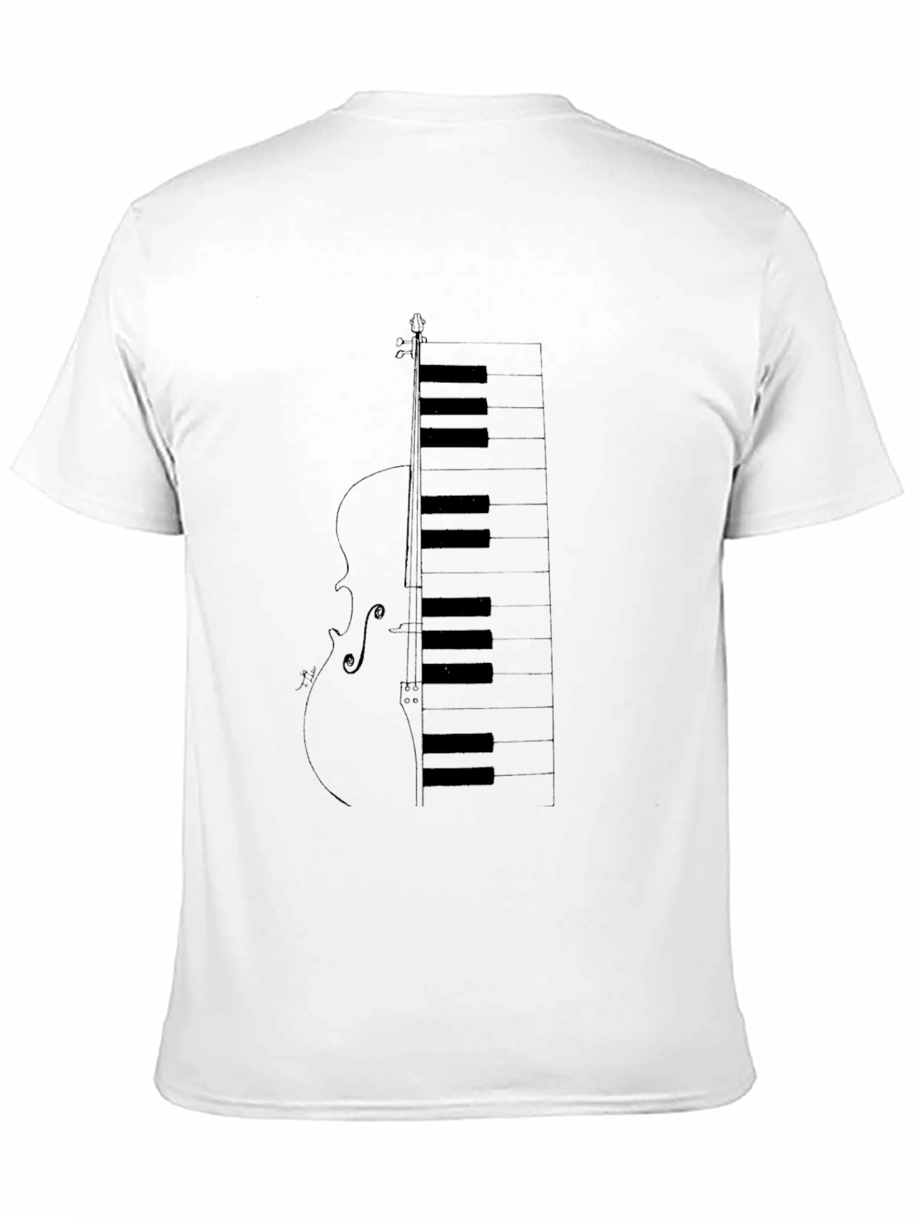 Piano Keys Violin Graphic T-Shirt