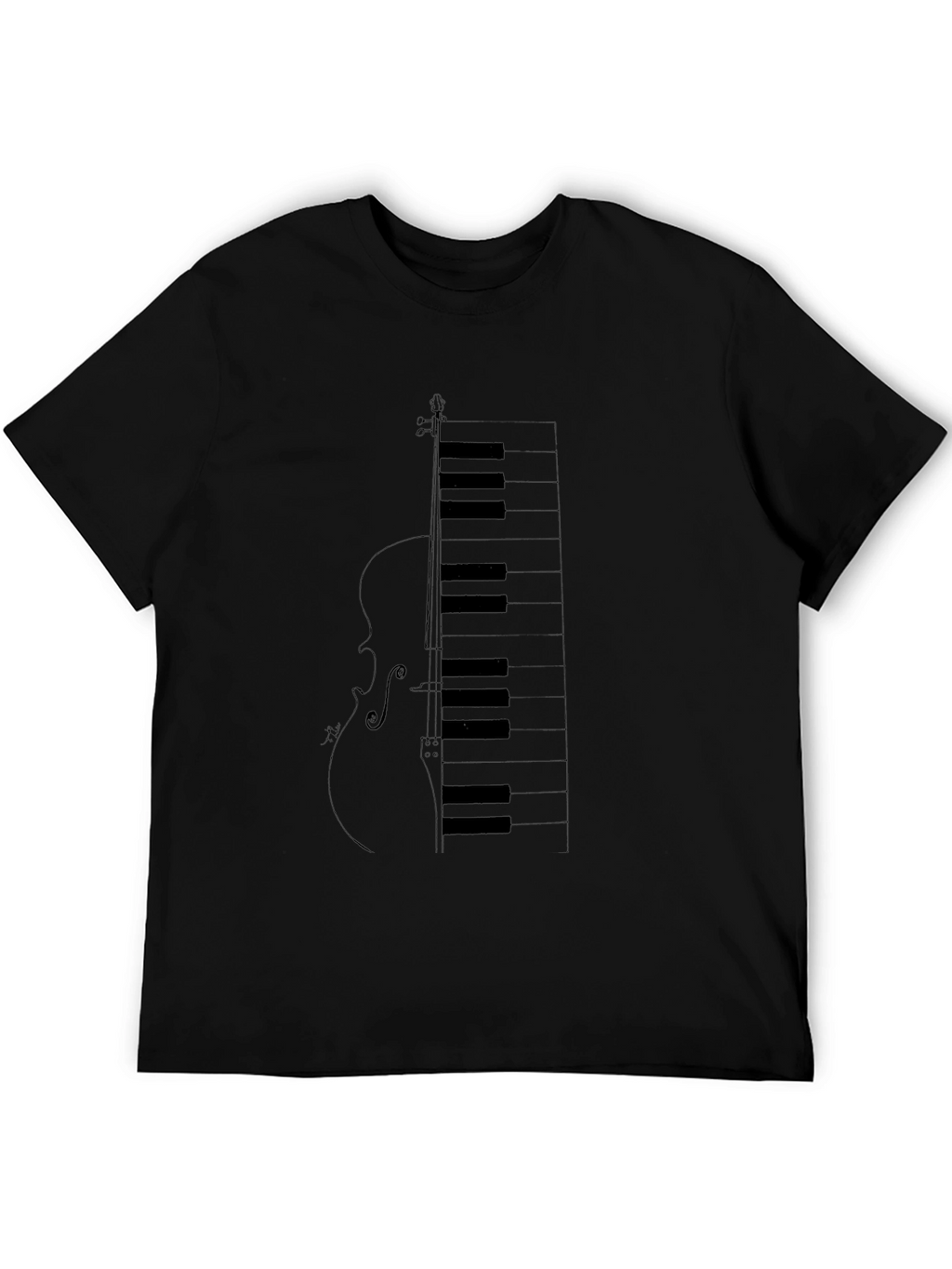 Piano Keys Violin Graphic T-Shirt