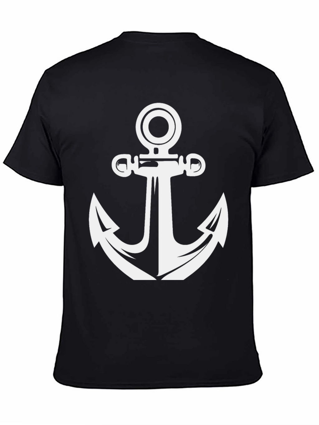 Classic Anchor Graphic Tee - Black Cotton Blend