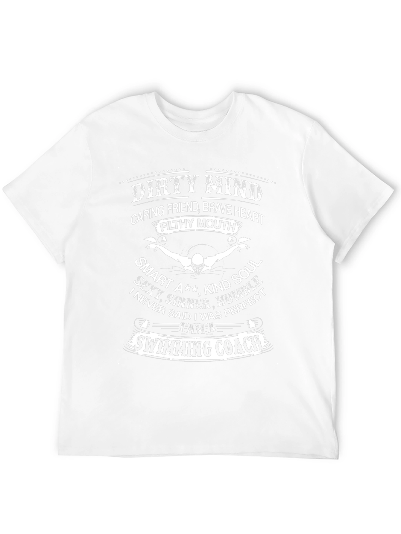 Dirty Mind Swimming Coach Graphic Tee - Black