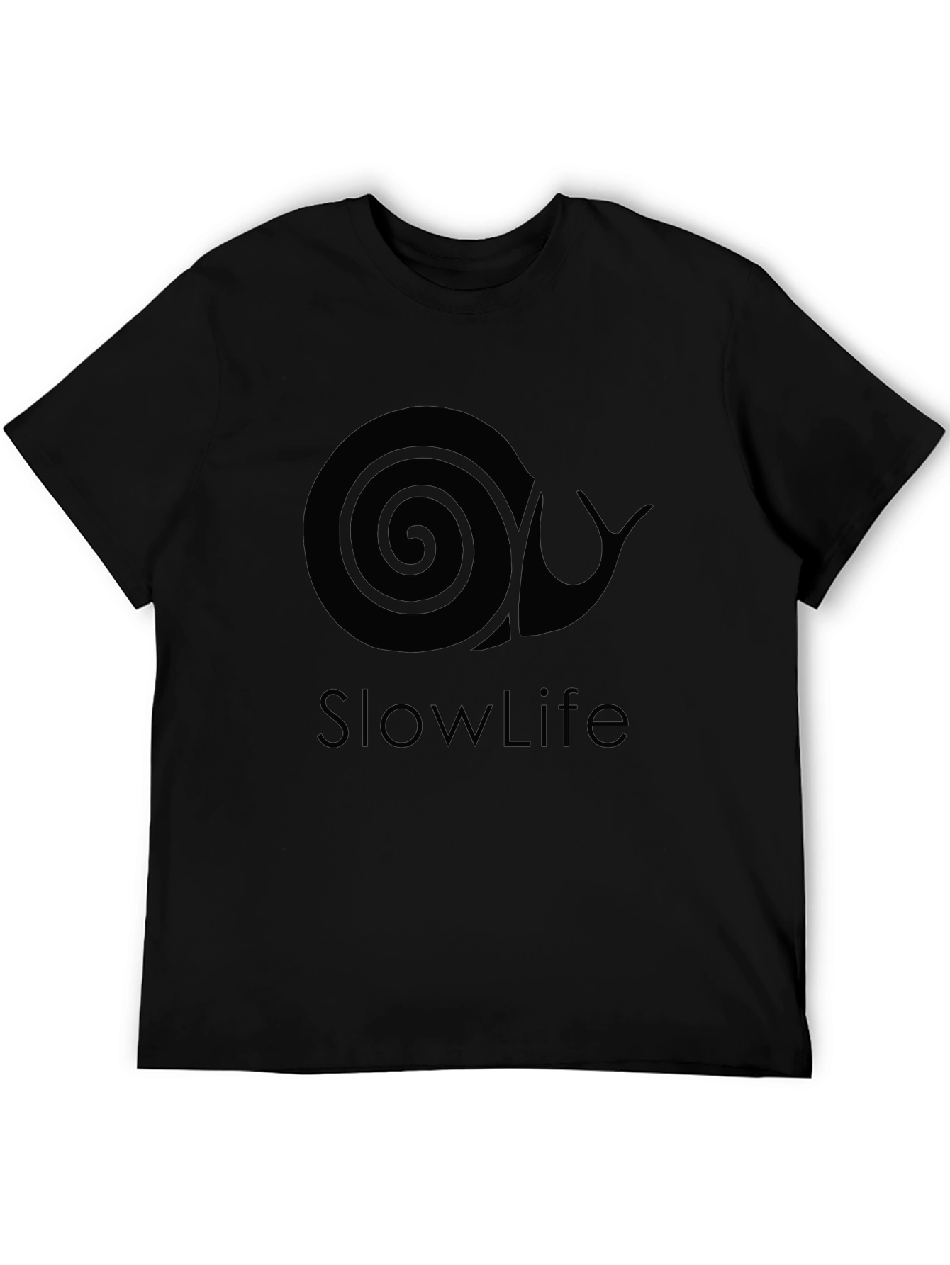 Slow Life Snail Graphic Tee - Relaxed Style
