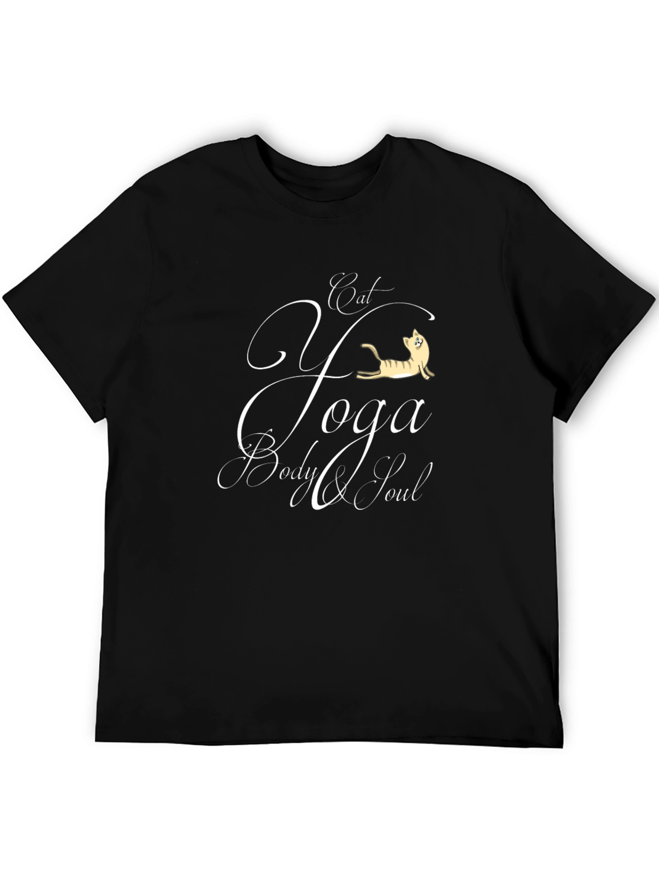 Cat Yoga T-Shirt - Body & Soul Comfort