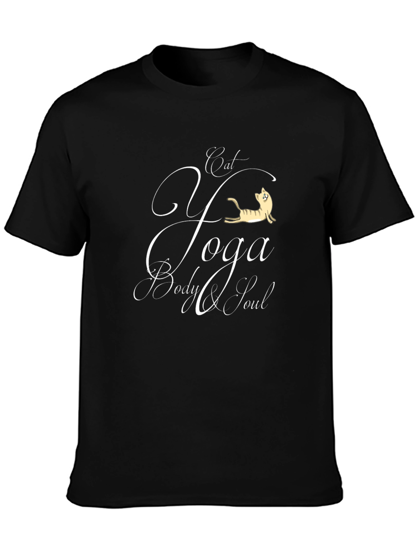 Cat Yoga T-Shirt - Body & Soul Comfort