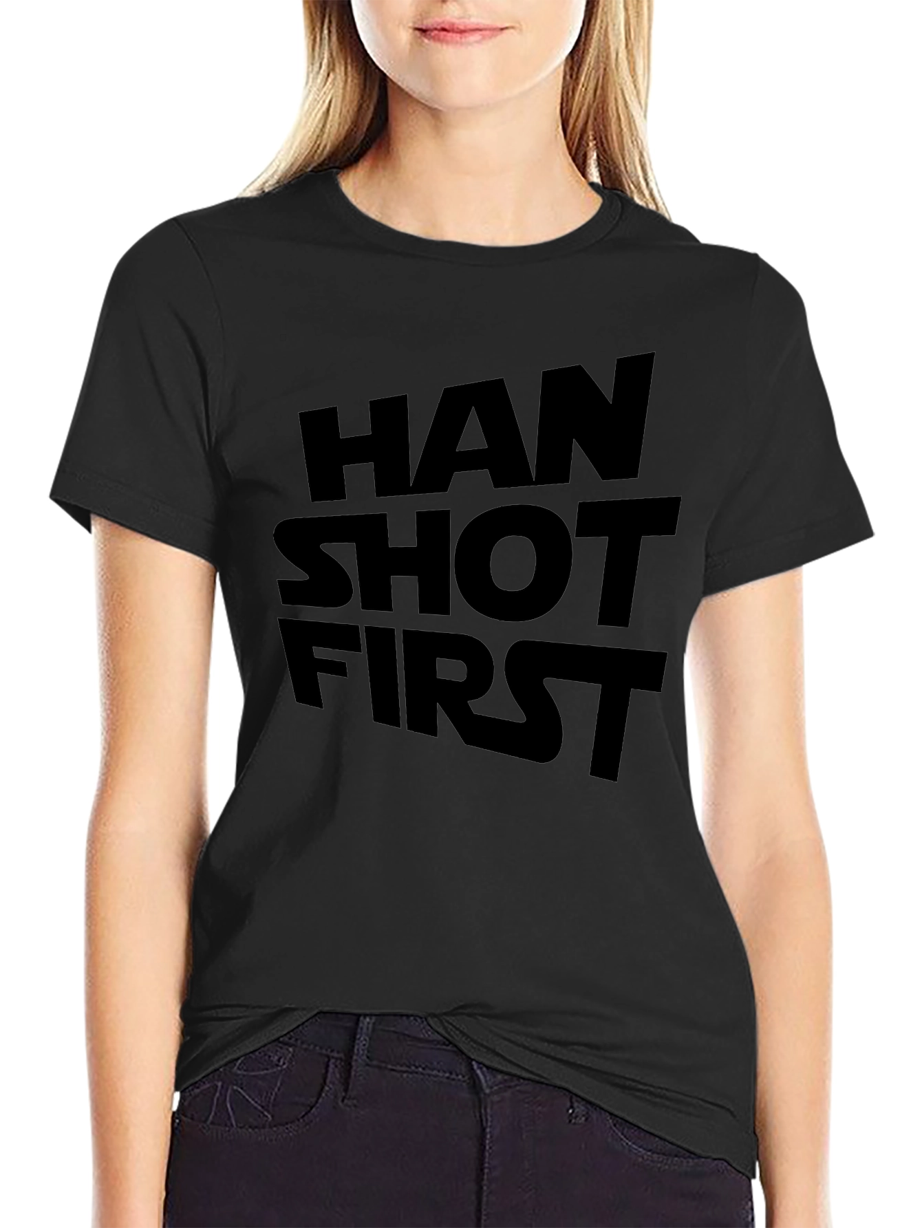 Han Shot First T-Shirt - Black Graphic Tee