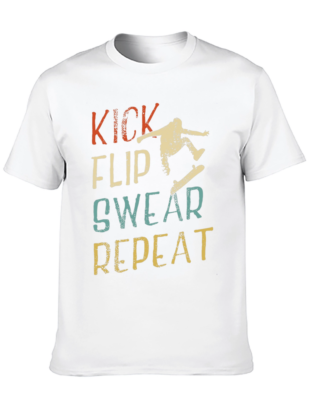 Kick Flip Swear Repeat Graphic T-Shirt
