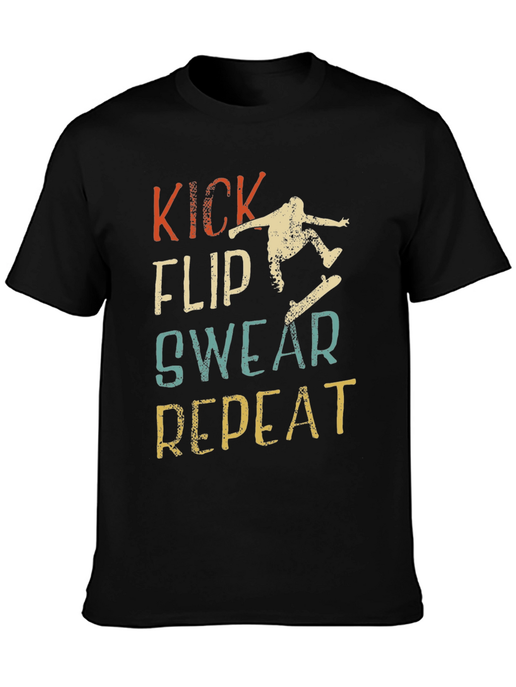 Kick Flip Swear Repeat Graphic T-Shirt