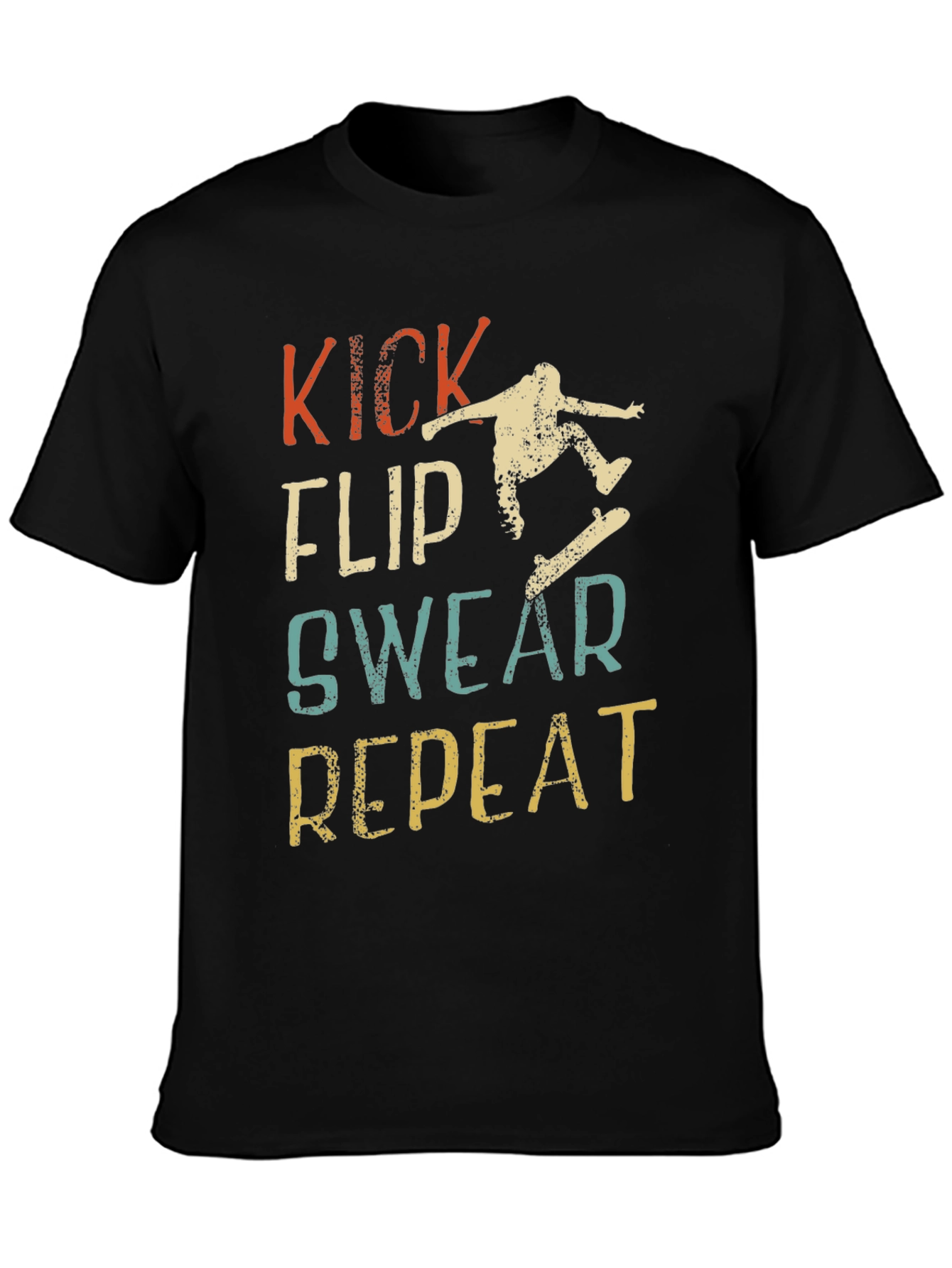 Kick Flip Swear Repeat Graphic T-Shirt