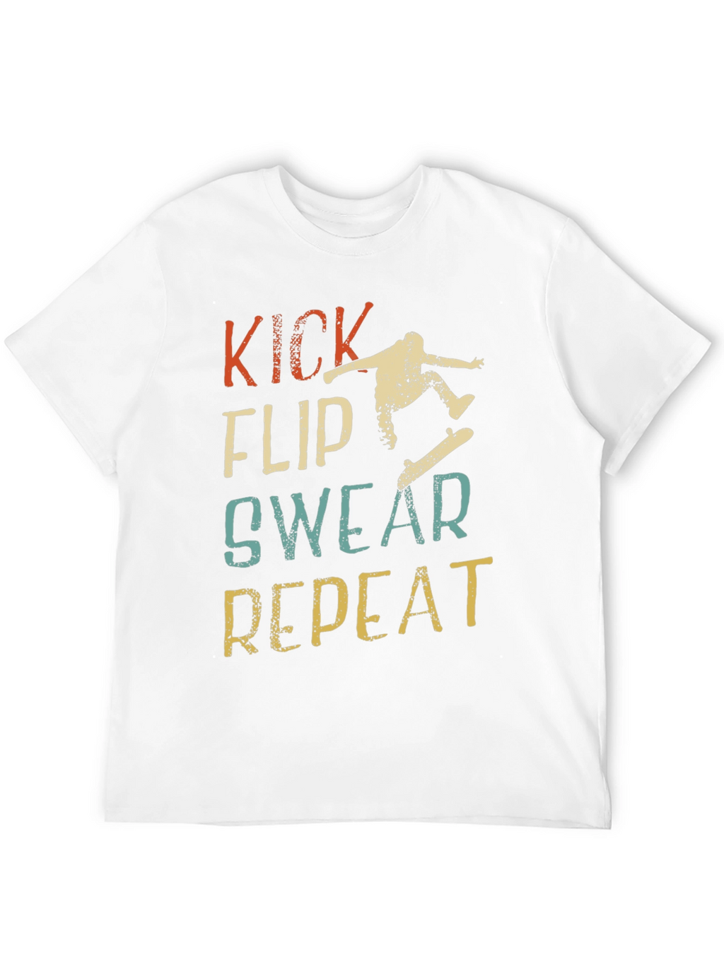 Kick Flip Swear Repeat Graphic T-Shirt