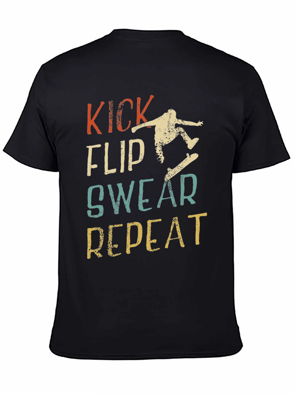 Kick Flip Swear Repeat Graphic T-Shirt