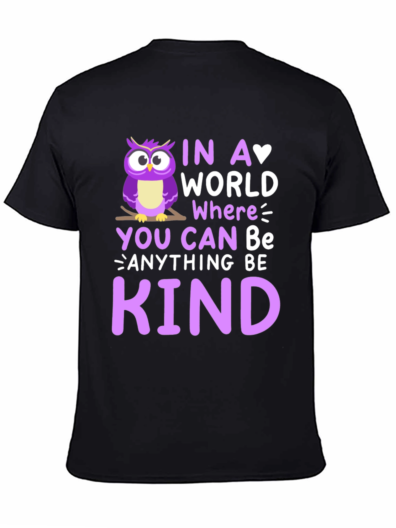 Be Kind Owl Graphic Tee - Soft Cotton Comfort