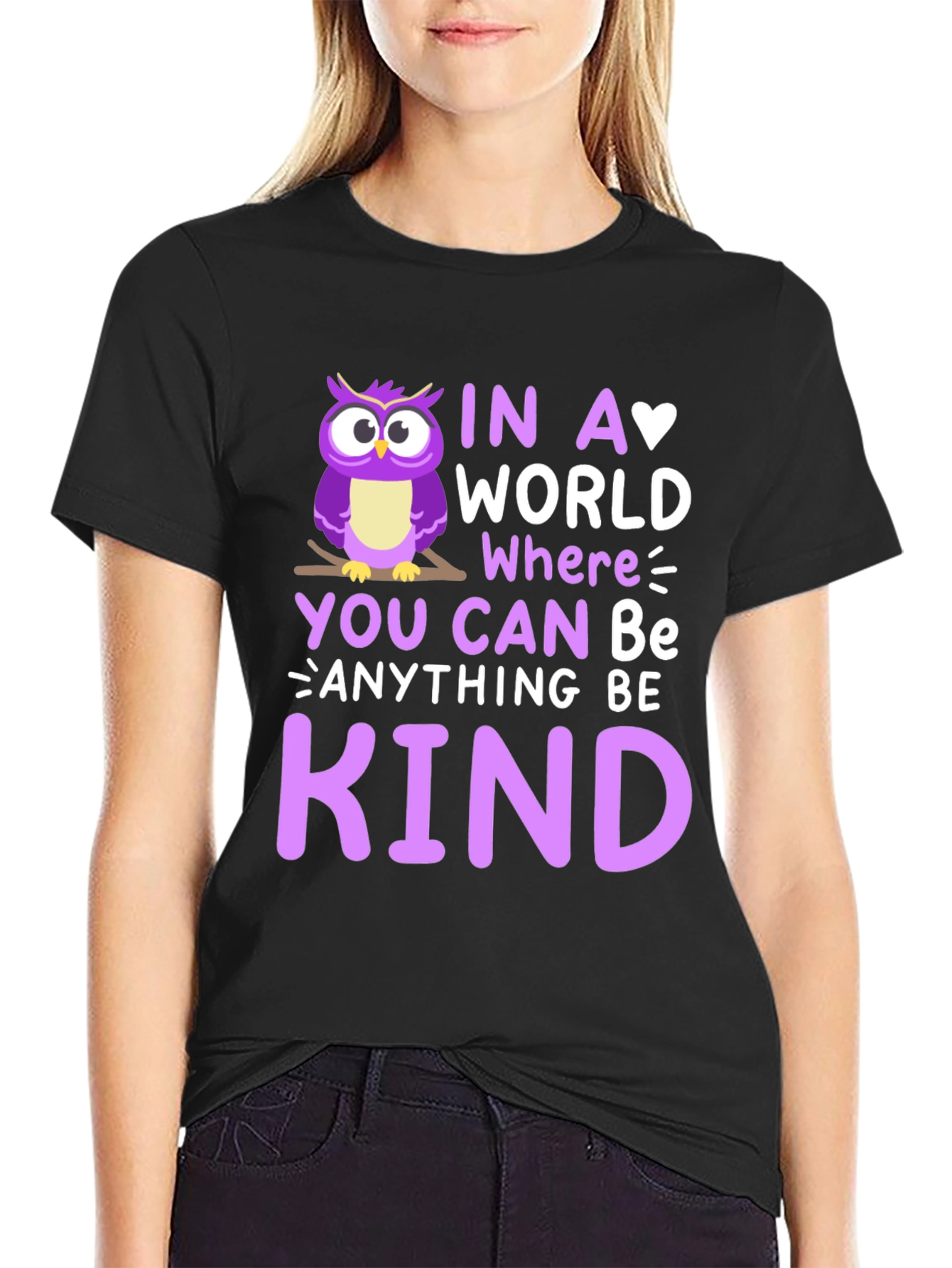 Be Kind Owl Graphic Tee - Soft Cotton Comfort