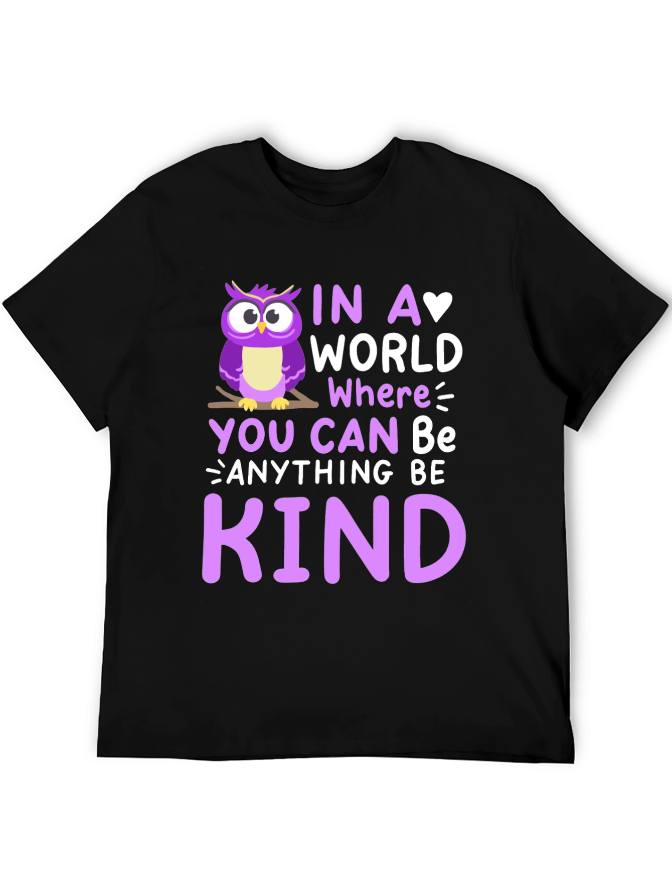 Be Kind Owl Graphic Tee - Soft Cotton Comfort